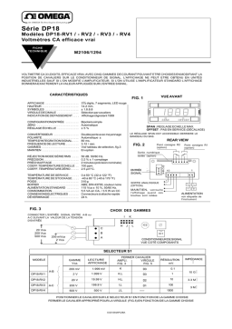 Omega DP18-RV1 / - RV2 / - RV3 / - RV4 Manuel utilisateur