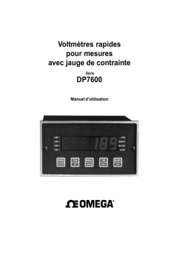 Omega DP7600 Manuel utilisateur