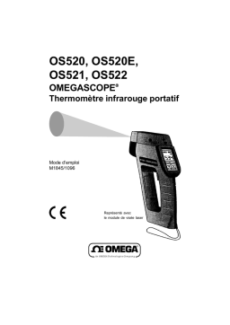 Omega OS520, OS520E, OS521, OS522 French Manuel utilisateur