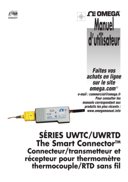 Omega UWTC/UWRTD Serie Manuel utilisateur