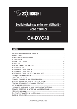 Zojirushi CV-DYC40 Manuel utilisateur