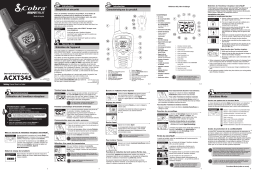 Cobra CXT385 Walkie Talkie Manuel utilisateur