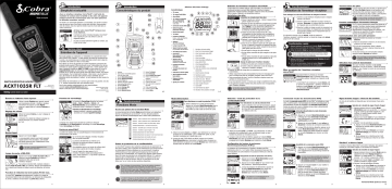 ACXT1035R | ACXT1035R-FLT | Manuel du propriétaire | Cobra CXT1045R Walkie Talkie Manuel utilisateur | Fixfr
