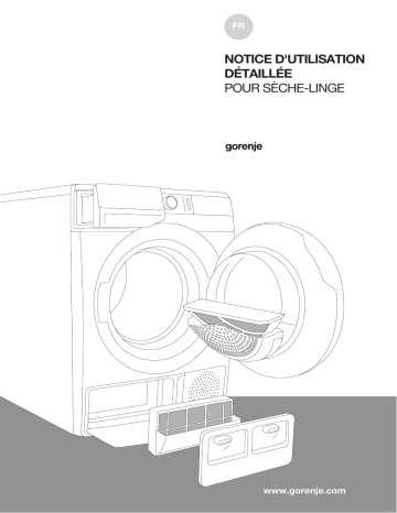 Manuel du propriétaire | Gorenje DA83IL/I Sèche-linge à condensation pose libre avec pompe à chaleur Manuel utilisateur | Fixfr