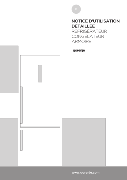 Gorenje NRC6192TX Réfrigérateur combiné pose libre Manuel utilisateur