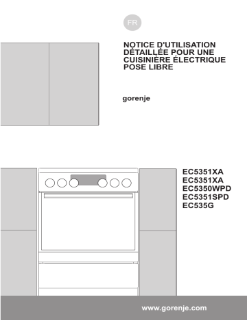 EC5351XA | Manuel du propriétaire | Gorenje EC5351WA Cuisinière électrique Manuel utilisateur | Fixfr