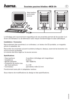 Hama 00042424 Mini Computer Speakers CS-424 Manuel utilisateur