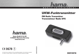 Hama 00014216 FM Radio Transmitter for Creative Zen Vision:M Manuel utilisateur