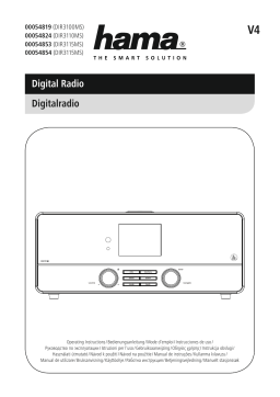 Hama 00054819 "DIR3100MS" Digital Radio, FM/DAB/DAB /Internet Radio/App/Multiroom Manuel utilisateur