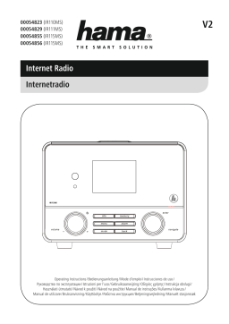 Hama 00054823 "IR110MS" Internet Radio, Multiroom/App Control Manuel utilisateur