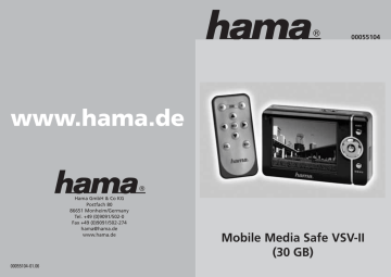 Manuel du propriétaire | Hama 00055104 Mobile MediaSafe VSV-II, 30 GB Manuel utilisateur | Fixfr