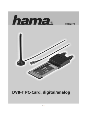 Manuel du propriétaire | Hama 00062773 DVB-T PC Card, digital/analogue Manuel utilisateur | Fixfr
