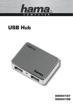 Hama 00054107 "Mini" USB 2.0 Hub 1:4, bus-powered Manuel utilisateur