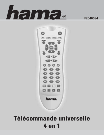 Manuel du propriétaire | Hama F2040084 REMOTE CONTROL 4IN1 Manuel utilisateur | Fixfr