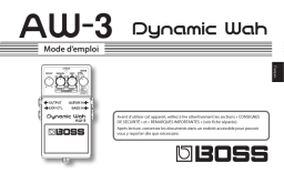 Boss AW-3 Dynamic Wah Manuel utilisateur