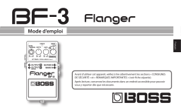 Boss BF-3 Flanger Manuel utilisateur