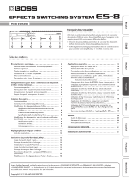 Boss ES-8 Effects Switching System Manuel utilisateur