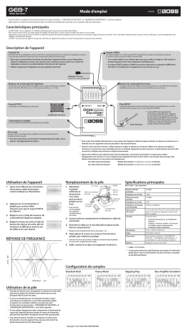 Manuel du propriétaire | Boss GEB-7 Bass Equalizer Manuel utilisateur | Fixfr