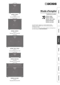 Boss KATANA-100 MkII Guitar Amplifier Manuel utilisateur