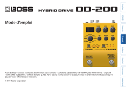 Boss OD-200 Hybrid Drive Manuel utilisateur