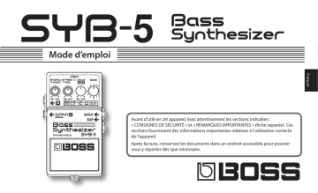 Manuel du propriétaire | Boss SYB-5 Bass Synthesizer Manuel utilisateur | Fixfr