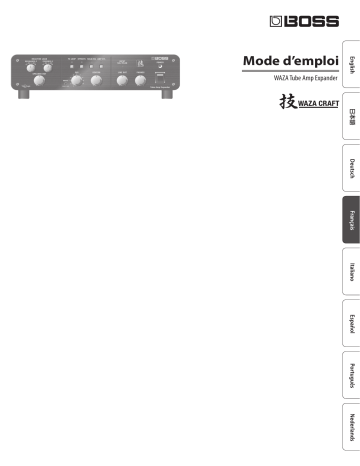 Manuel du propriétaire | Boss WAZA Tube Amp Expander Tube Amp Expander Manuel utilisateur | Fixfr