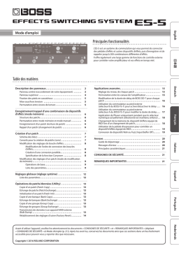Boss ES-5 Effects Switching System Manuel utilisateur