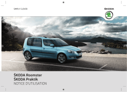 SKODA Roomster (2011/05) Manuel utilisateur