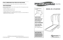 ProForm 525TL TREADMILL Manuel utilisateur