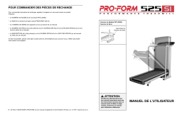 ProForm 525SI SPACES TREADMILL Manuel utilisateur