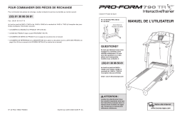 ProForm 790 CD TREADMILL Manuel utilisateur