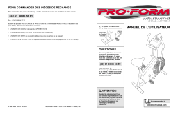 ProForm PFEMEX1501 WHIRLWIND BIKE Manuel utilisateur