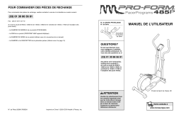 ProForm PFEVEL2483 485 ELLIPTICAL Manuel utilisateur