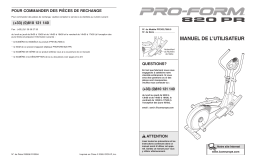 ProForm PFEVEL7985 820R ELLIPTICAL Manuel utilisateur