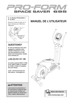 ProForm 695 ELLIPTICAL Manuel utilisateur