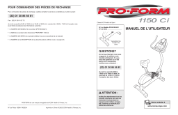 ProForm 1150CI BIKE Manuel utilisateur