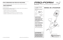 ProForm 800 CD BIKE Manuel utilisateur