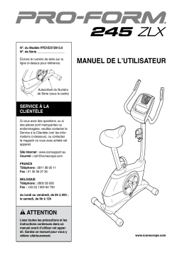 ProForm 245ZLX BIKE Manuel utilisateur