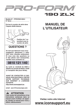 ProForm EASY 1.0 BIKE Manuel utilisateur