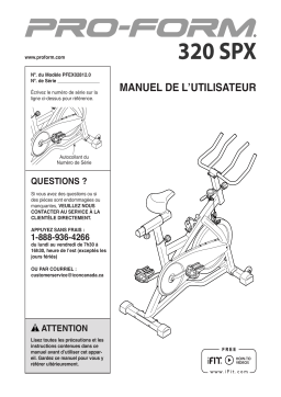 ProForm 320 SPX BIKE Manuel utilisateur