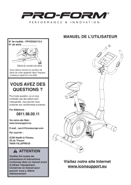 ProForm PFIVEX50173  BIKE Manuel utilisateur