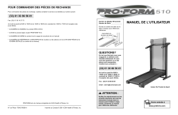 ProForm 510 Treadmill Manuel utilisateur