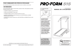 ProForm 515 TREADMILL Manuel utilisateur