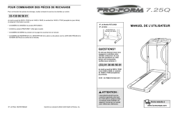 ProForm 7.25Q TREADMILL Manuel utilisateur