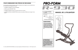 ProForm PFCR6406 930 CARDIO VIBRATION Manuel utilisateur