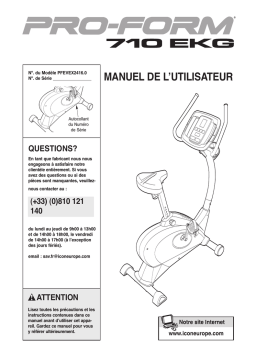 ProForm 710EKG BIKE Manuel utilisateur