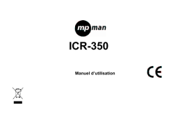 MPMan ICR350 Voice recorder Manuel utilisateur