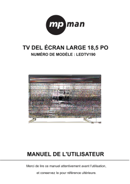 MPMan LEDTV190 LED TV Manuel utilisateur