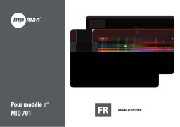 MPMan MID701/711/170 Android Tablet Manuel utilisateur