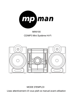 MPMan MINI 100 Hi-fi Radio Manuel utilisateur